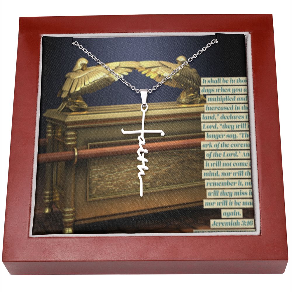 FAITH CROSS NECKLACE  WITH ARK OF THE COVENANT