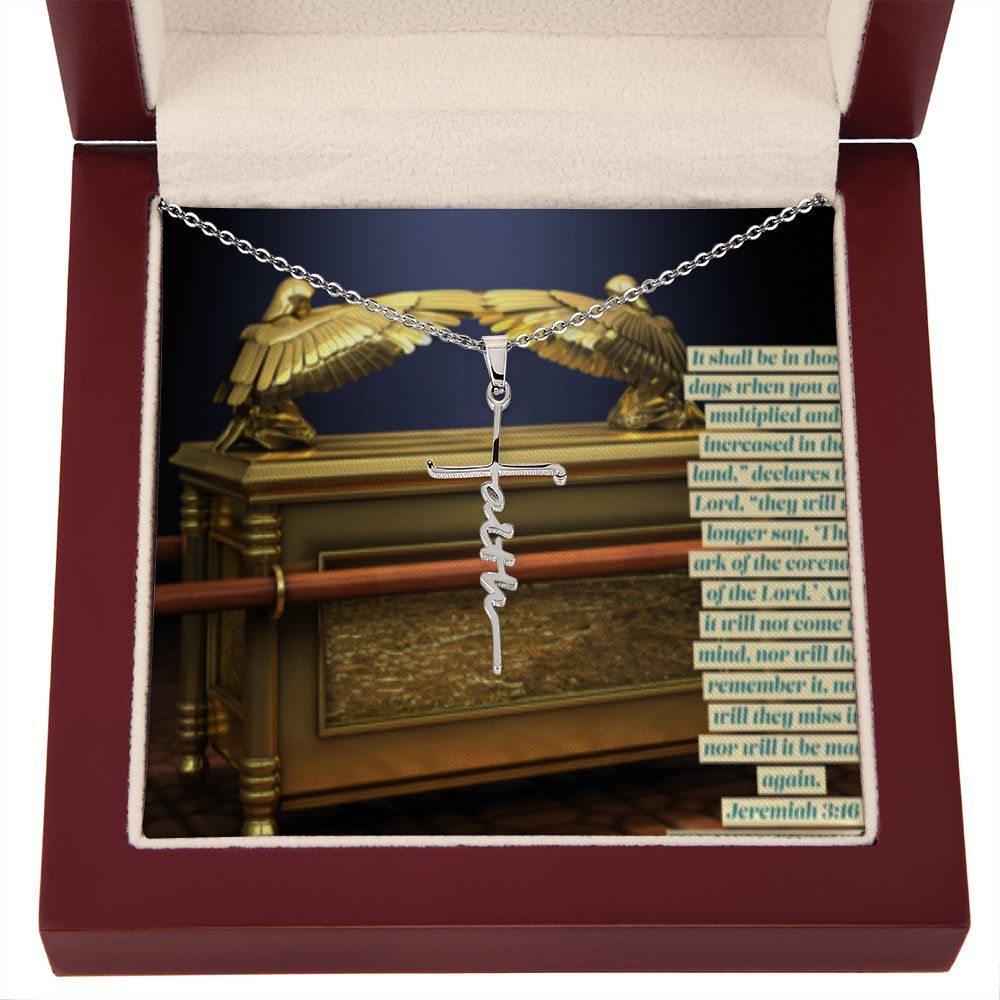FAITH CROSS NECKLACE  WITH ARK OF THE COVENANT
