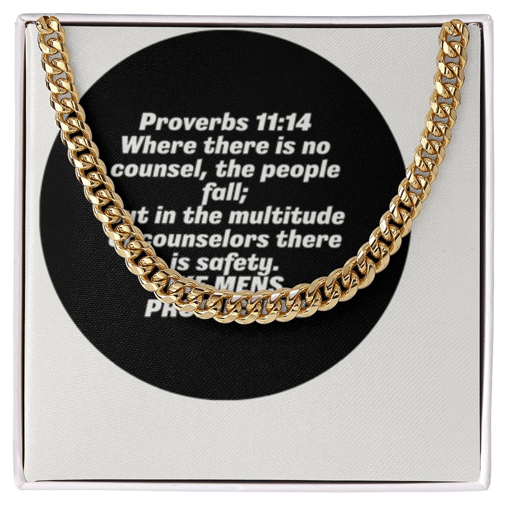 CUBAN LINK CHAIN WITH PROVERBS