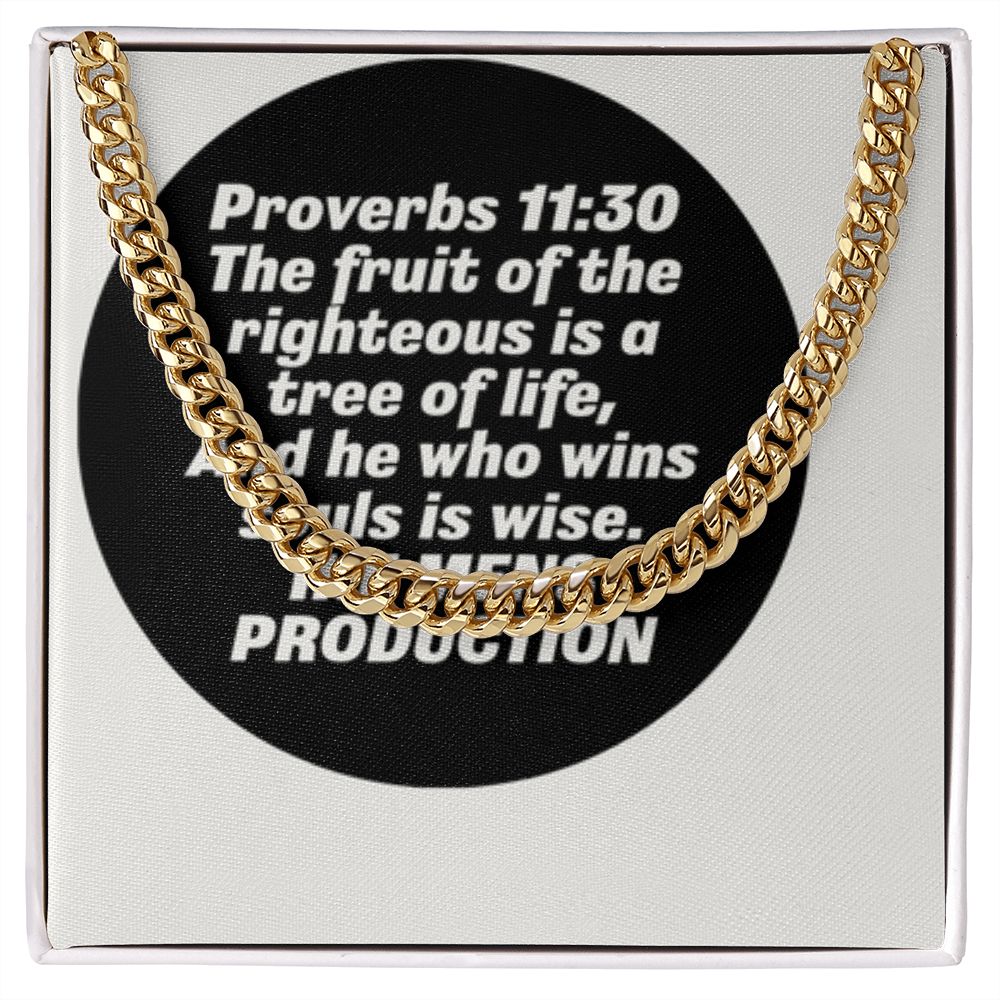CUBAN LINK CHAIN WITH PROVERBS