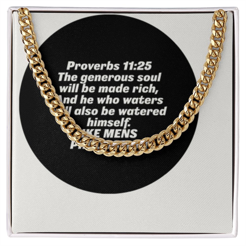 CUBAN LINK CHAIN WITH PROVERBS