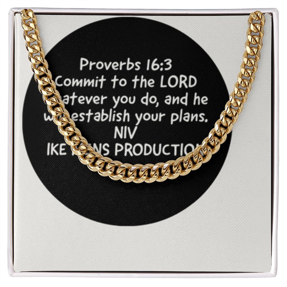 CUBAN LINK CHAIN With Proverbs