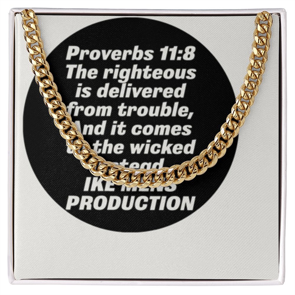 CUBAN LINK CHAIN WITH PROVERBS