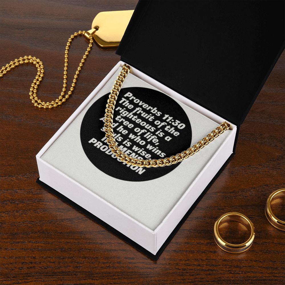 CUBAN LINK CHAIN WITH PROVERBS