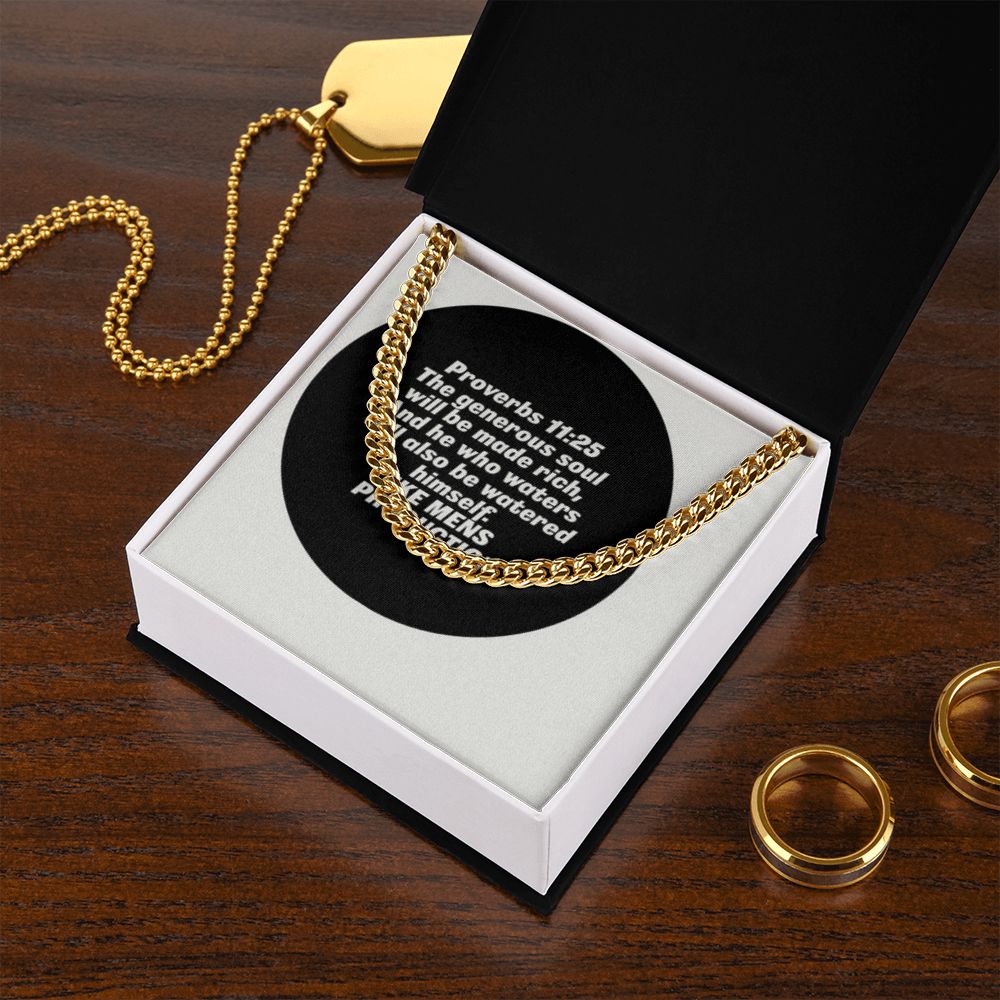 CUBAN LINK CHAIN WITH PROVERBS