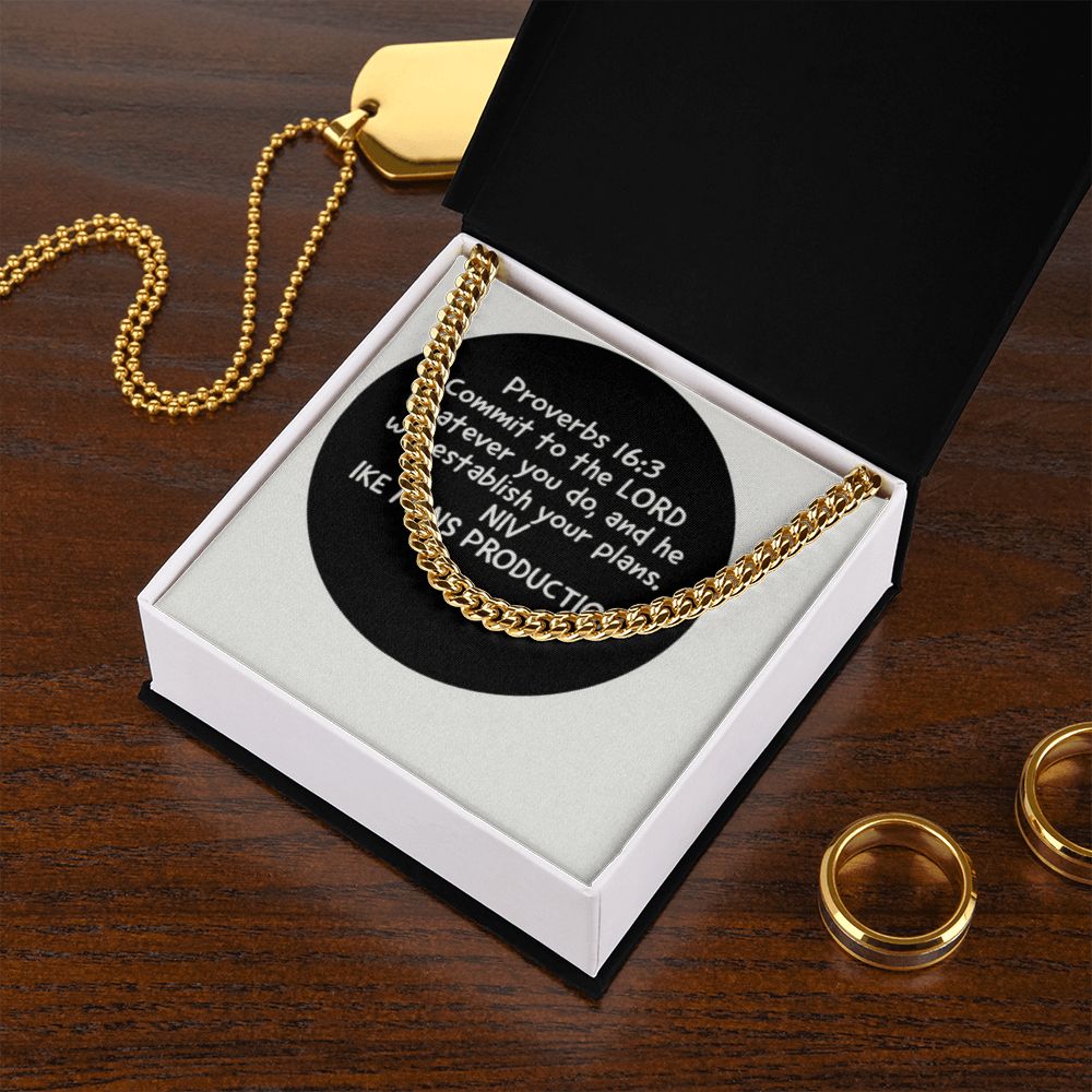 CUBAN LINK CHAIN With Proverbs