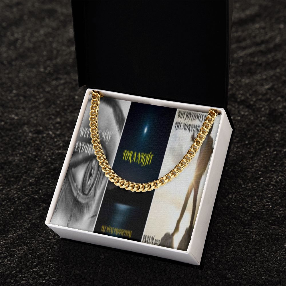IKE MENS SCRIPTURE COLLAGE CUBAN LINK CHAIN