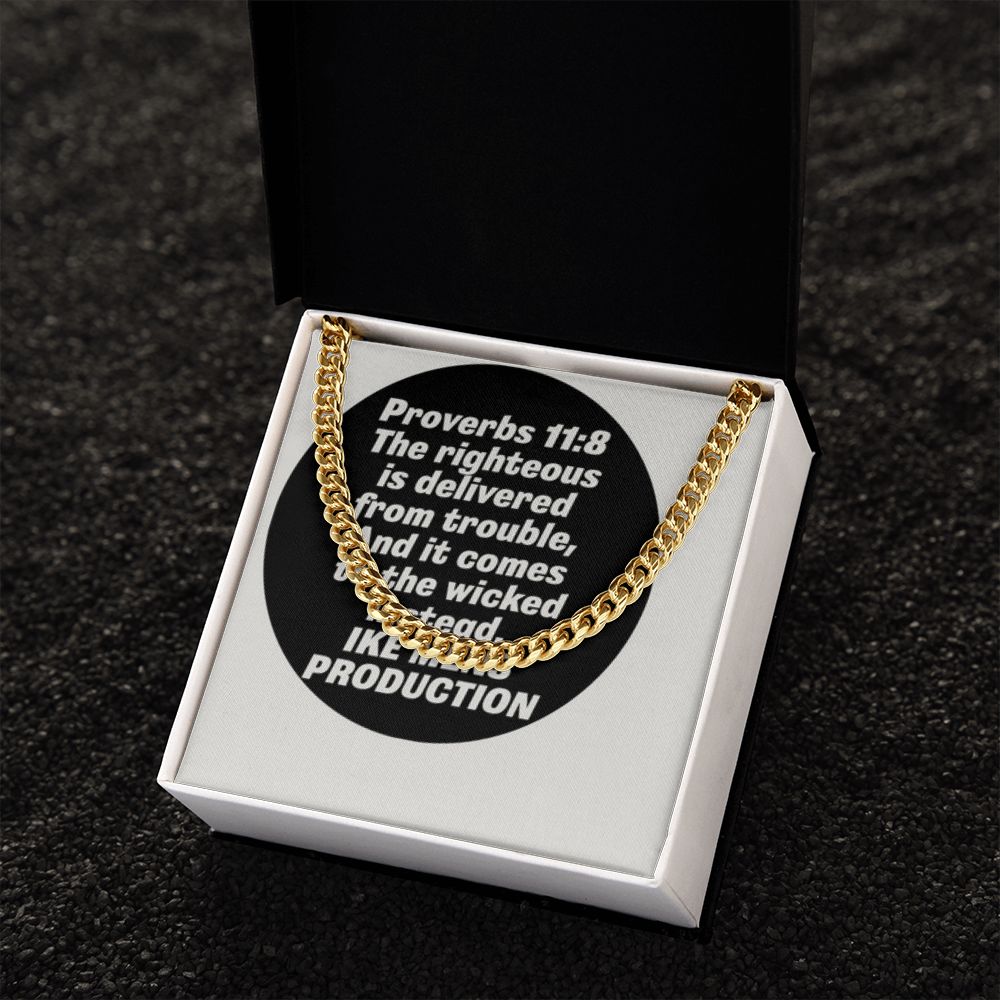 CUBAN LINK CHAIN WITH PROVERBS