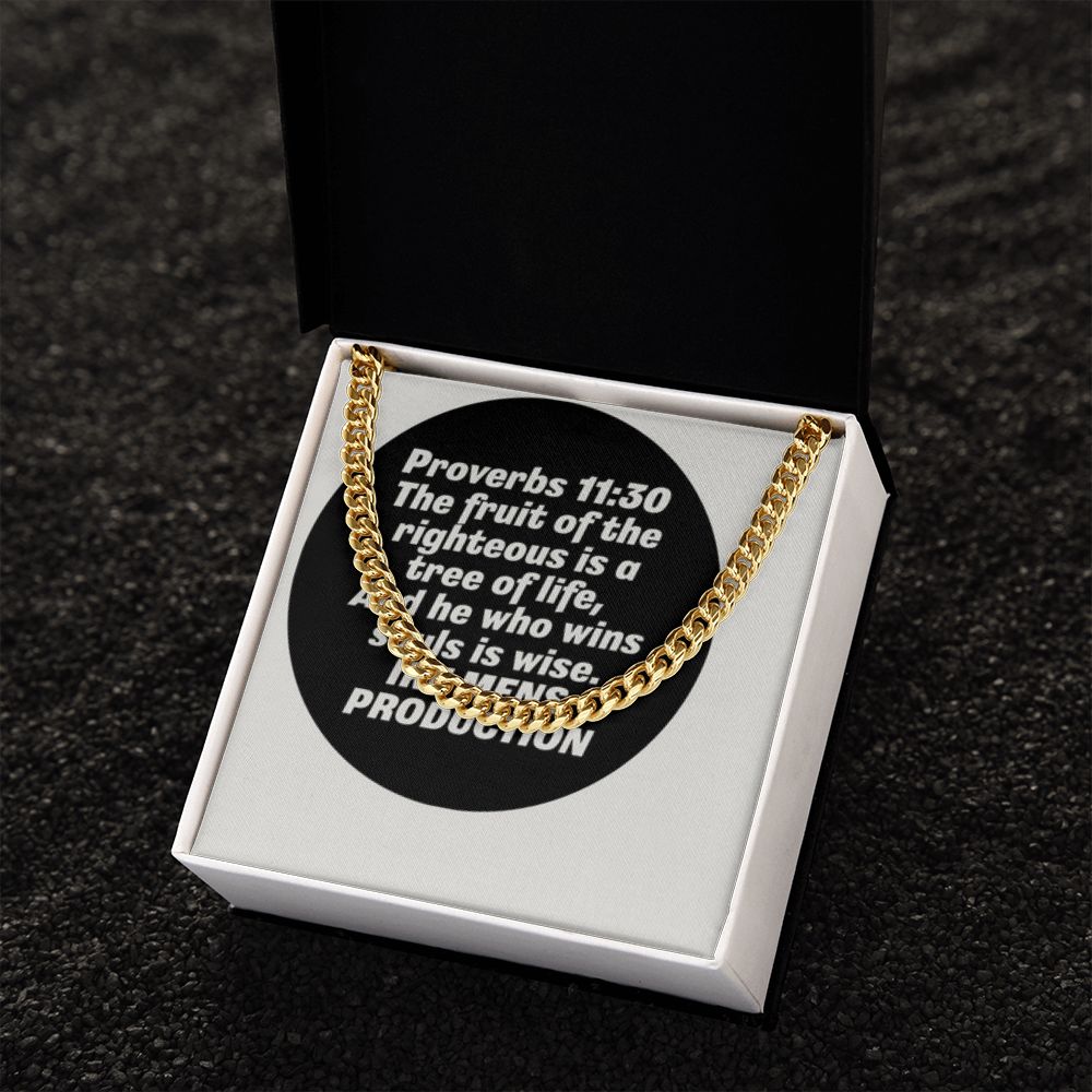 CUBAN LINK CHAIN WITH PROVERBS