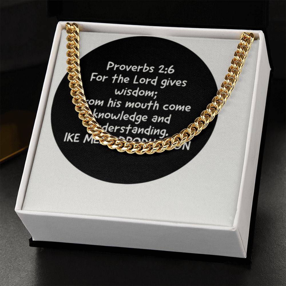 CUBAN LINK CHAIN WITH PROVERBS