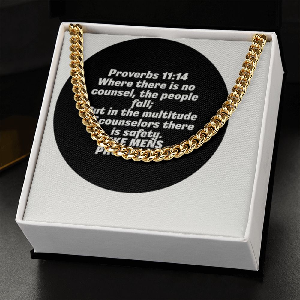 CUBAN LINK CHAIN WITH PROVERBS