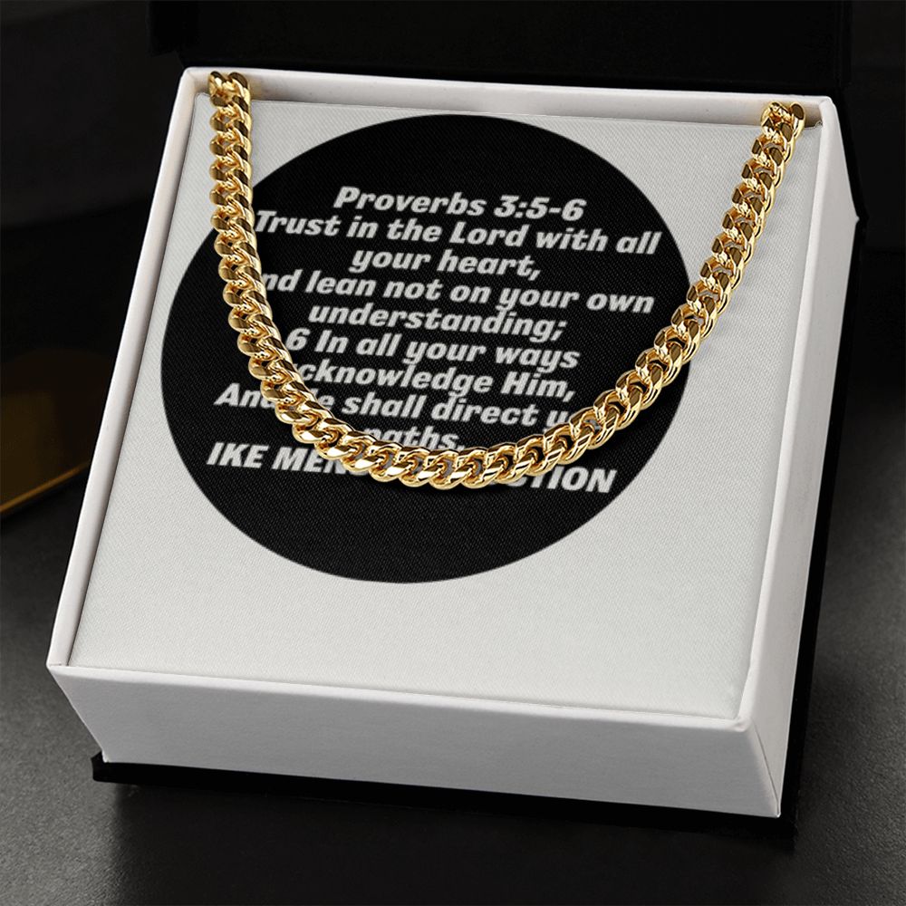 CUBAN LINK CHAIN WITH PROVERBS