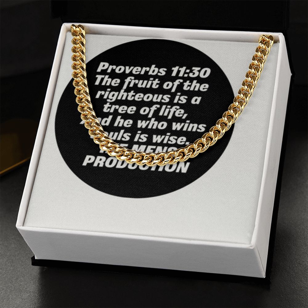 CUBAN LINK CHAIN WITH PROVERBS