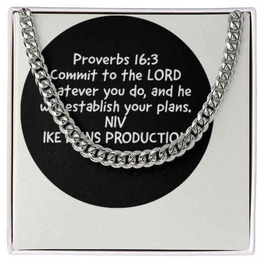 CUBAN LINK CHAIN With Proverbs