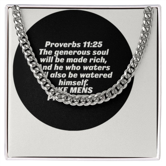 CUBAN LINK CHAIN WITH PROVERBS