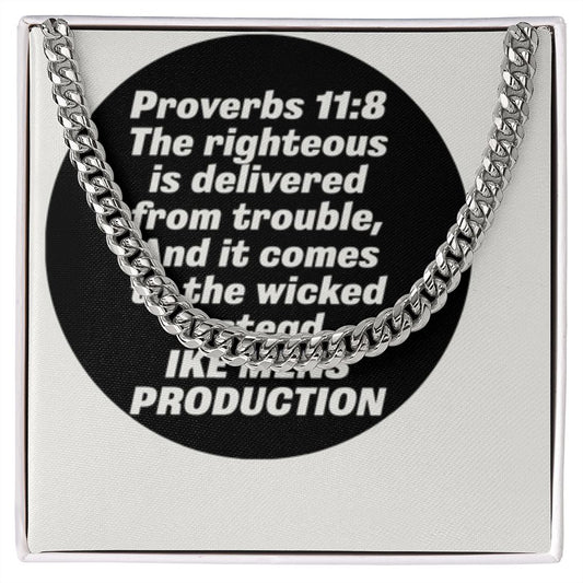 CUBAN LINK CHAIN WITH PROVERBS