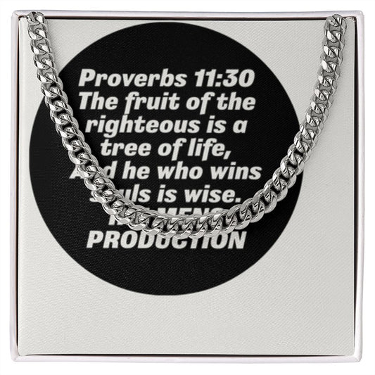 CUBAN LINK CHAIN WITH PROVERBS