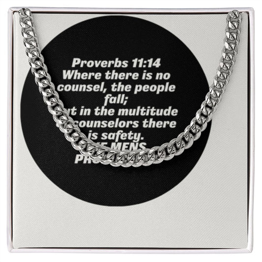CUBAN LINK CHAIN WITH PROVERBS