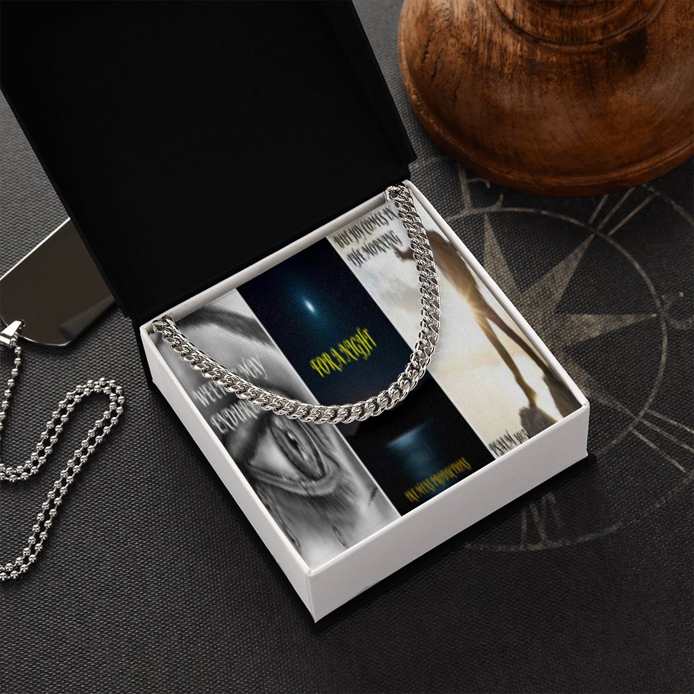 IKE MENS SCRIPTURE COLLAGE CUBAN LINK CHAIN