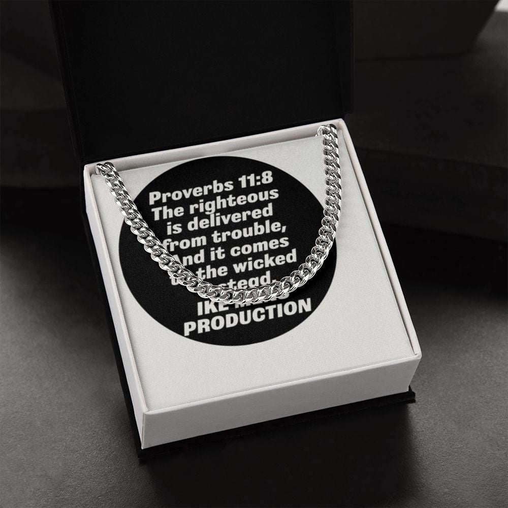 CUBAN LINK CHAIN WITH PROVERBS
