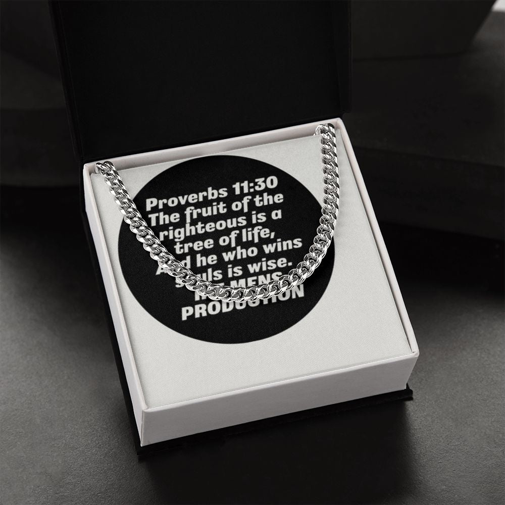 CUBAN LINK CHAIN WITH PROVERBS