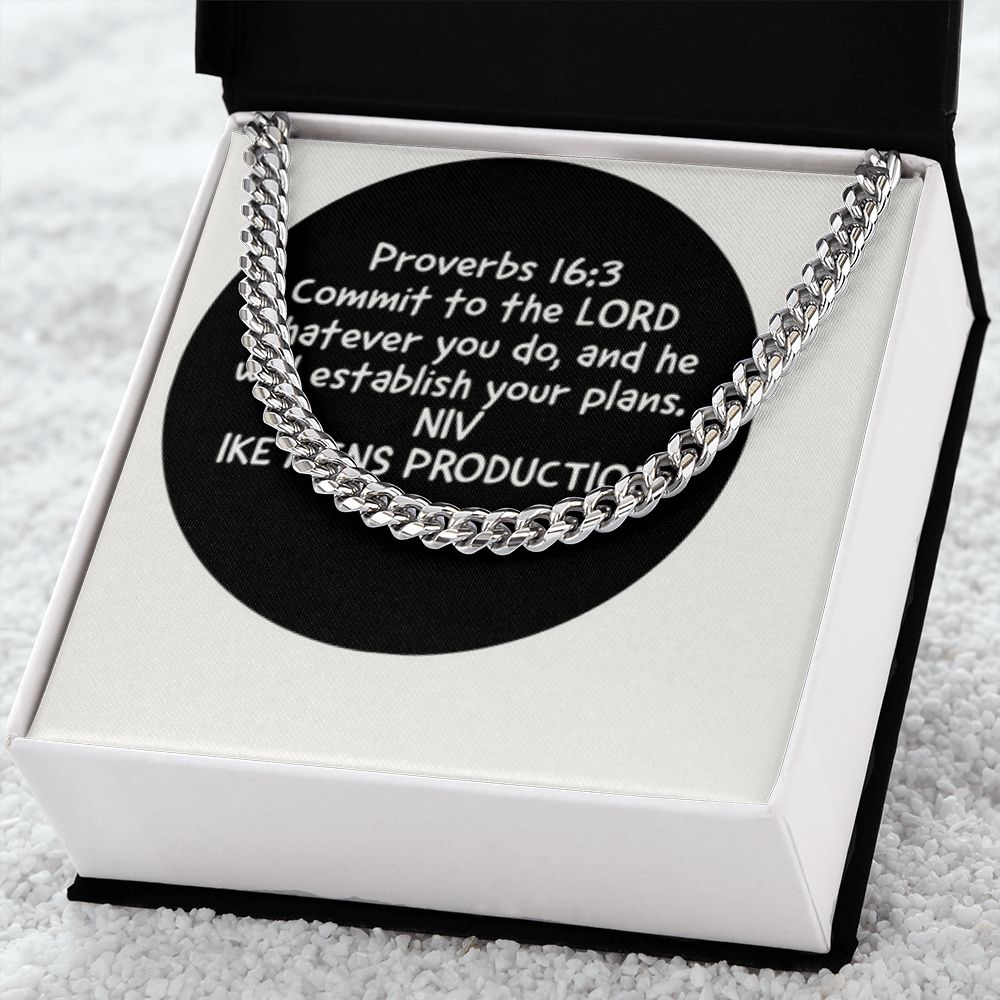 CUBAN LINK CHAIN With Proverbs