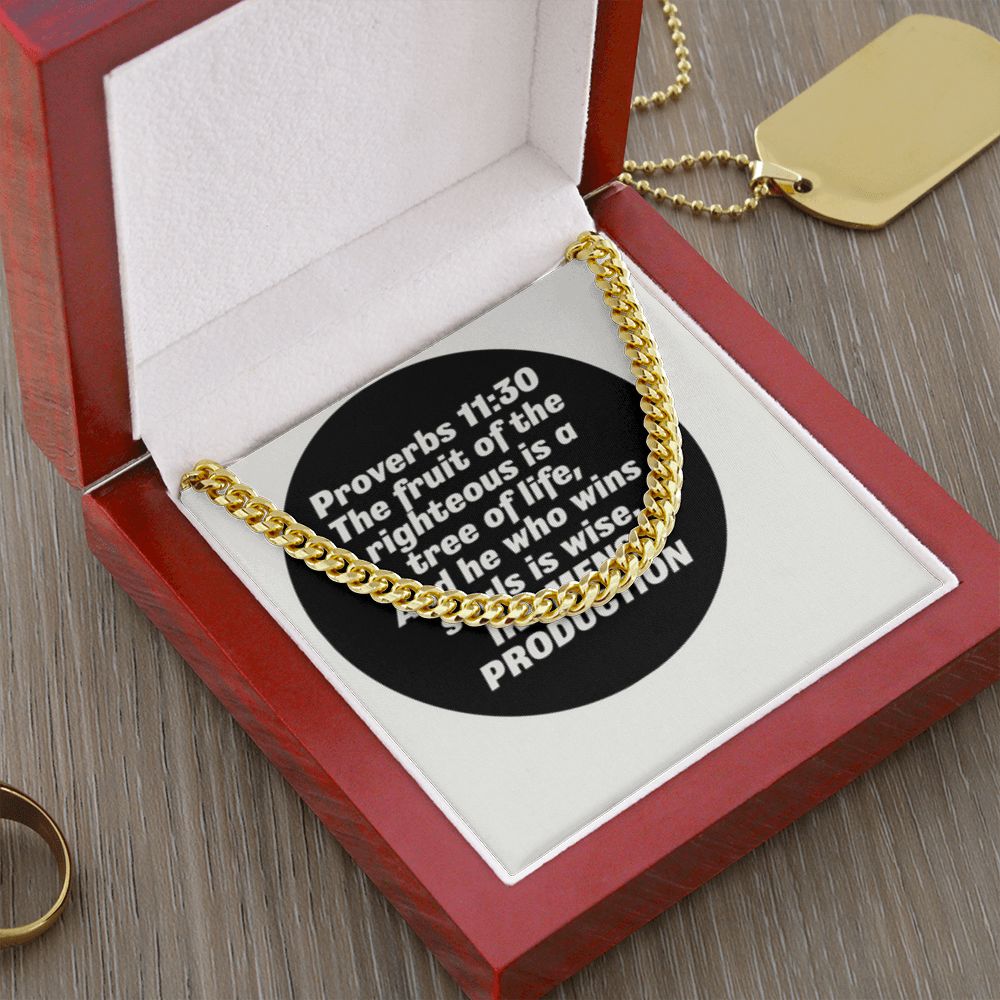 CUBAN LINK CHAIN WITH PROVERBS