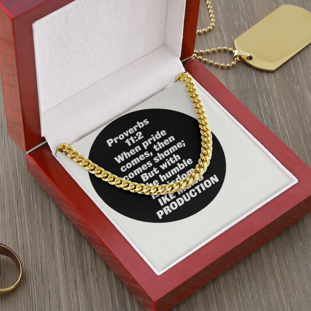 CUBAN LINK CHAIN WITH PROVERBS