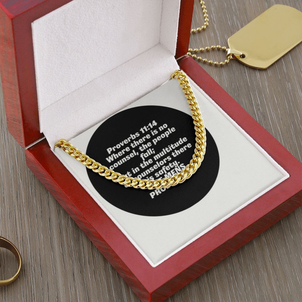 CUBAN LINK CHAIN WITH PROVERBS