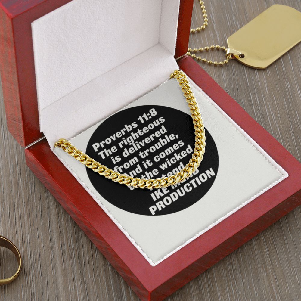 CUBAN LINK CHAIN WITH PROVERBS
