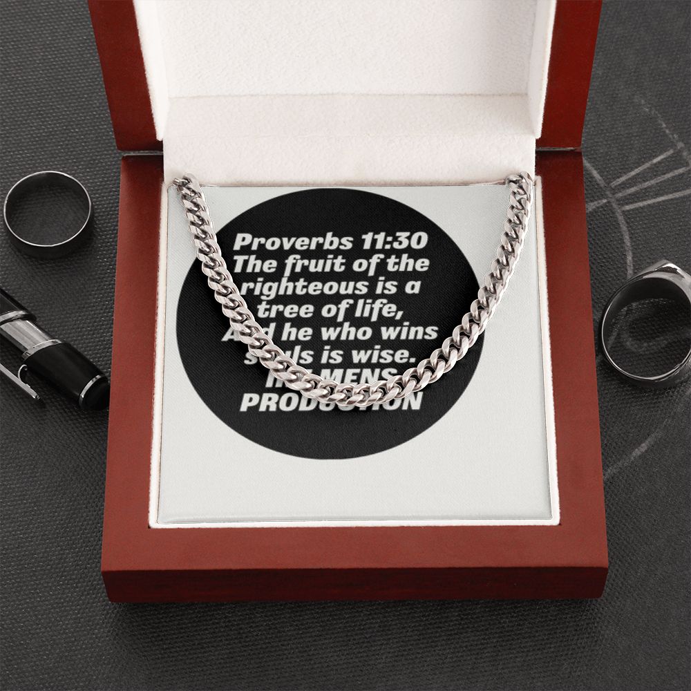 CUBAN LINK CHAIN WITH PROVERBS