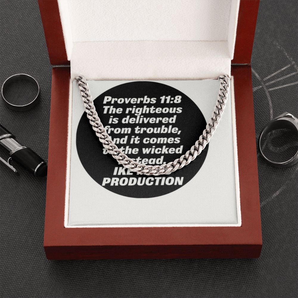 CUBAN LINK CHAIN WITH PROVERBS
