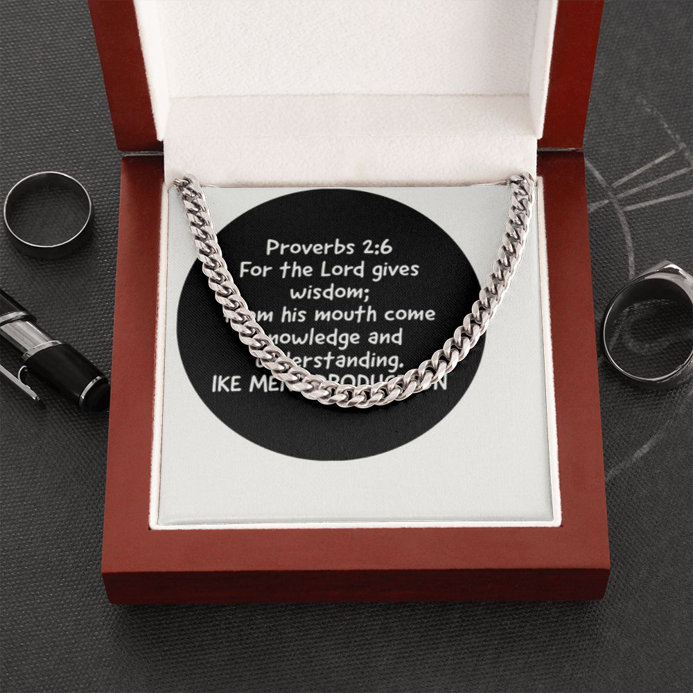CUBAN LINK CHAIN WITH PROVERBS
