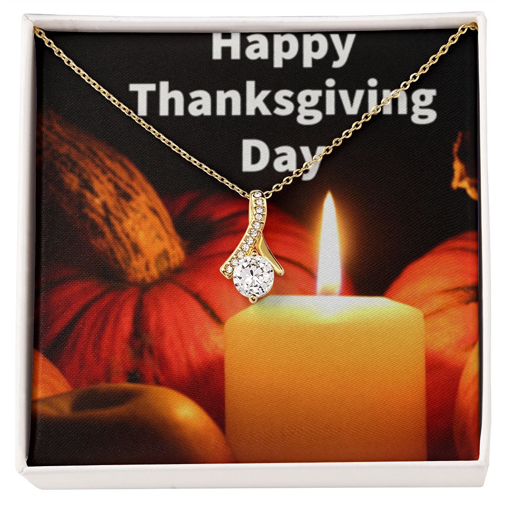 HAPPY THANKSGIVING DAY ALLURING BEAUTY NECKLACE