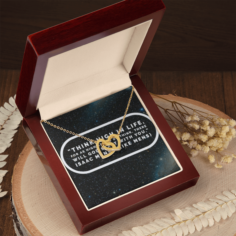 IKE MENS QUOTE INTERLOCKING HEART'S NECKLACE