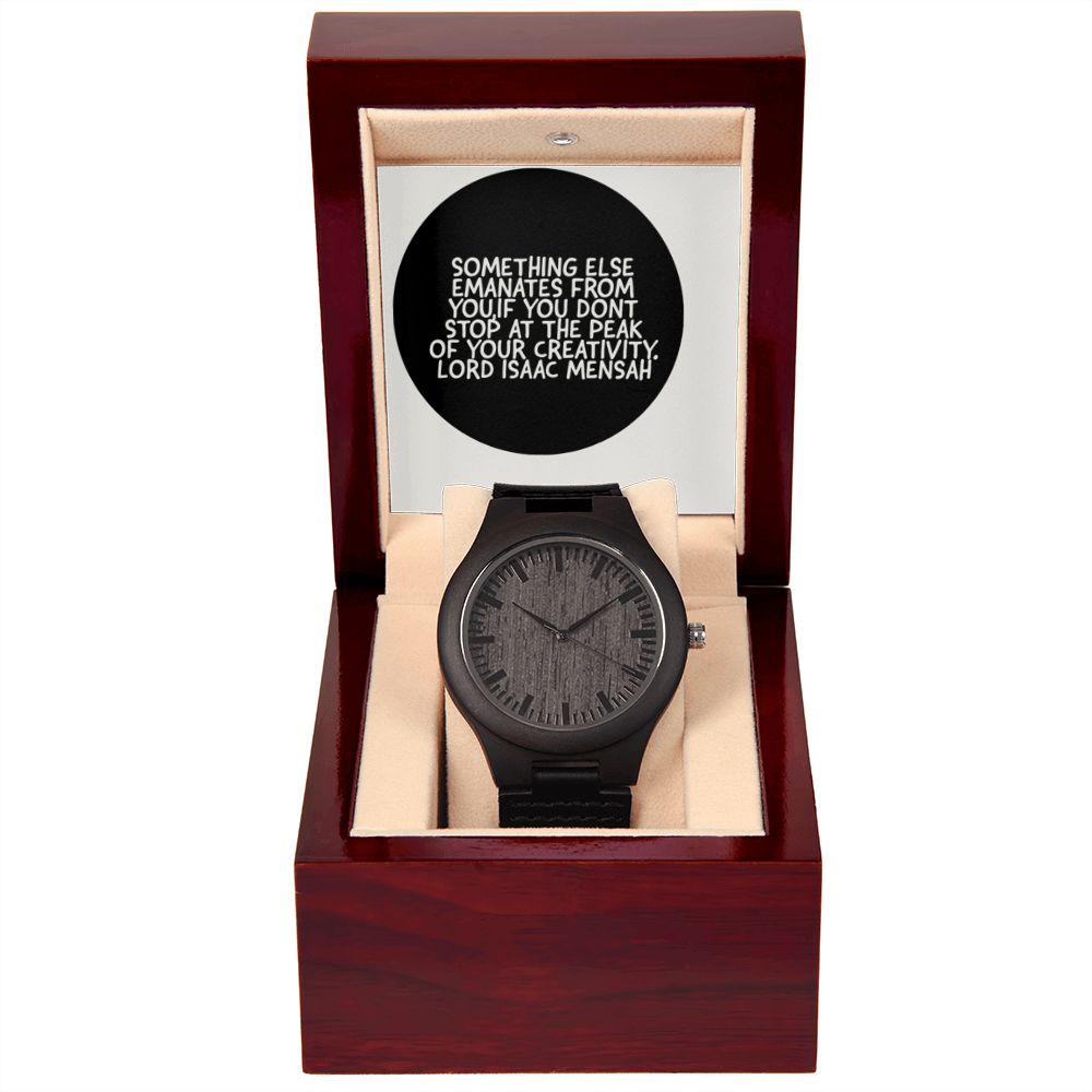 IKE MENS QUOTE WOODEN WATCH
