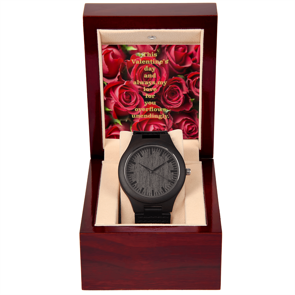 HAPPY VALENTINE'S DAY WOODEN WATCH