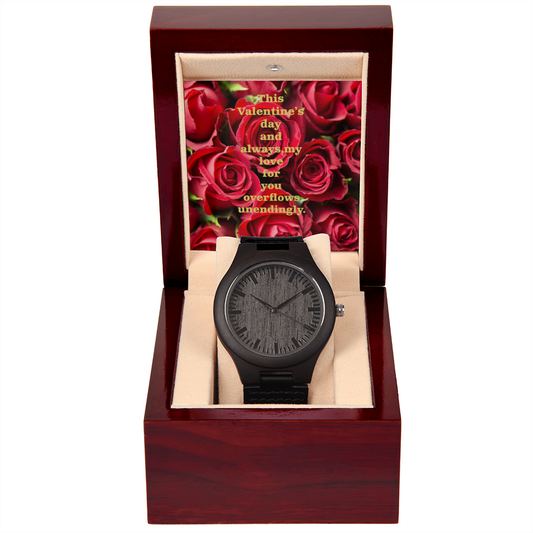 HAPPY VALENTINE'S DAY WOODEN WATCH