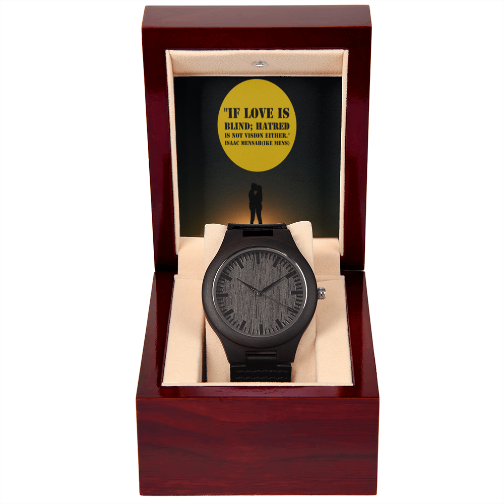 IKE MENS QUOTE WOODEN WATCH