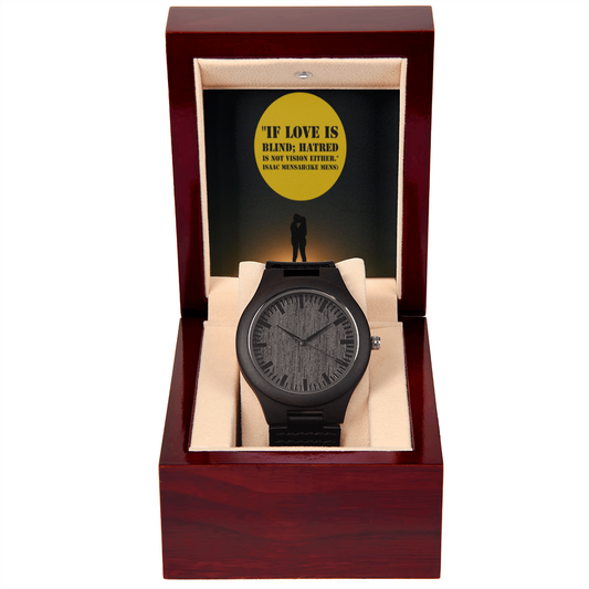 IKE MENS QUOTE WOODEN WATCH