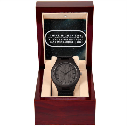 IKE MENS WOODEN WATCH