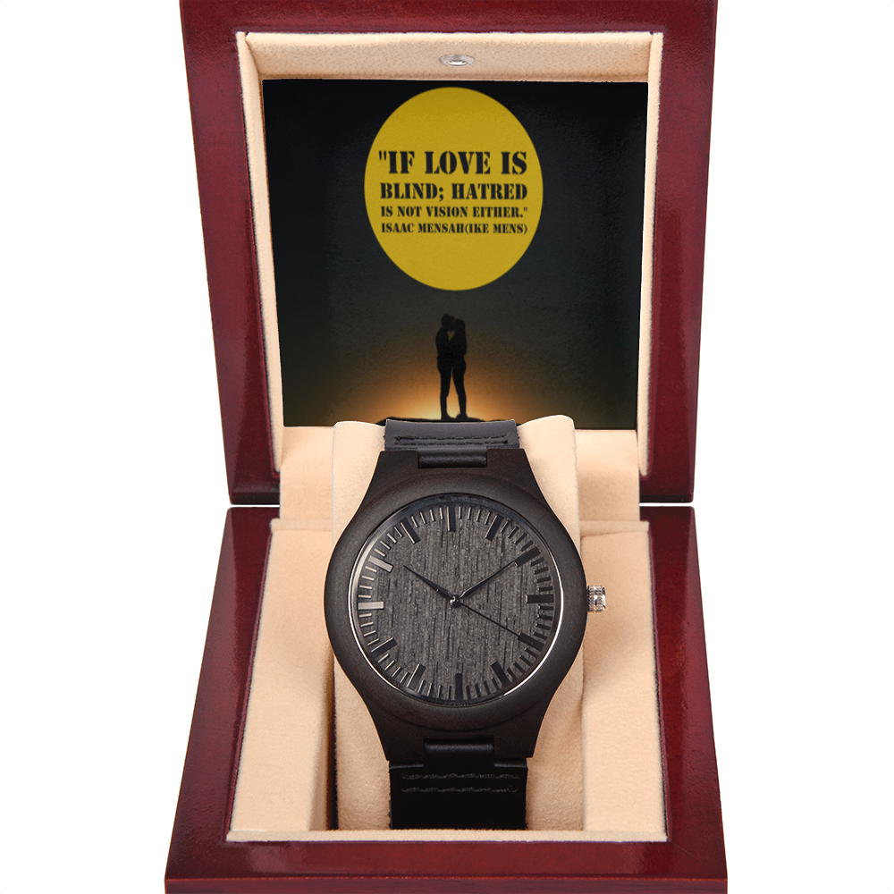 IKE MENS QUOTE WOODEN WATCH