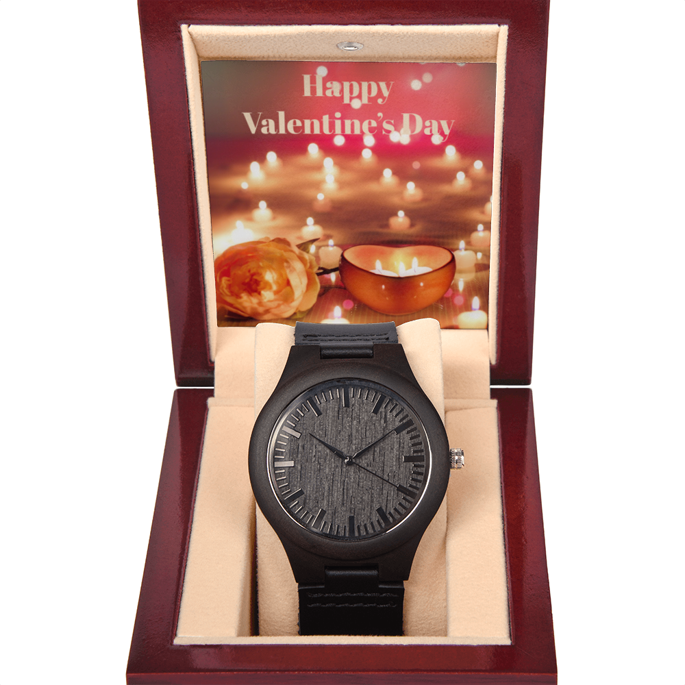 HAPPY VALENTINE'S DAY WOODEN WATCH