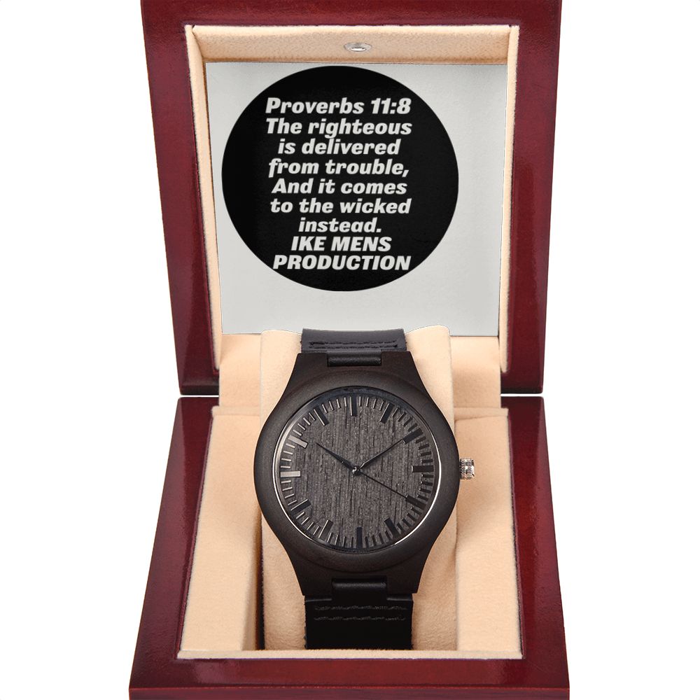PROVERBS WOODEN WATCH