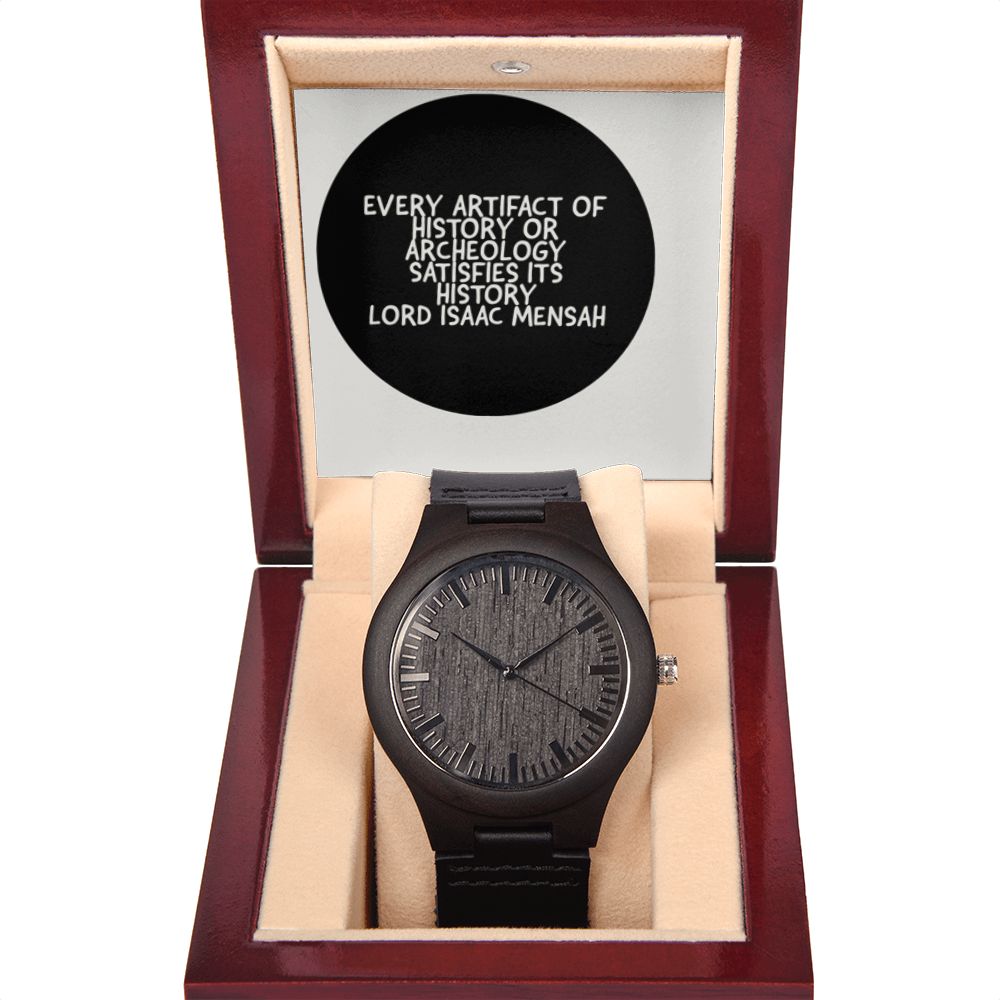 IKE MENS QUOTE WOODEN WATCH