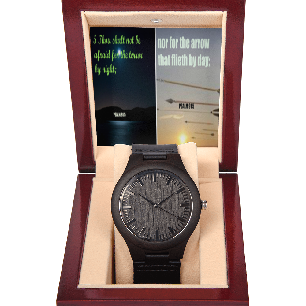 IKE MENS SCRIPTURE COLLAGE WOODEN WATCH