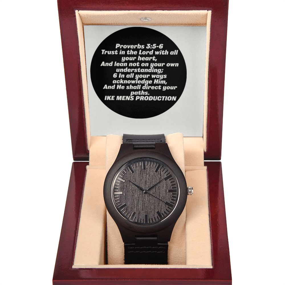 PROVERBS WOODEN WATCH