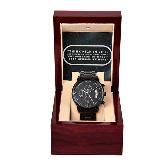IKE MENS QUOTE BLACK CHRONOGRAPH WATCH
