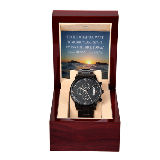 IKE MENS QUOTE BLACK CHRONOGRAPH WATCH