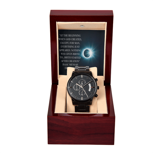 IKE MENS QUOTE BLACK CHRONOGRAPH WATCH